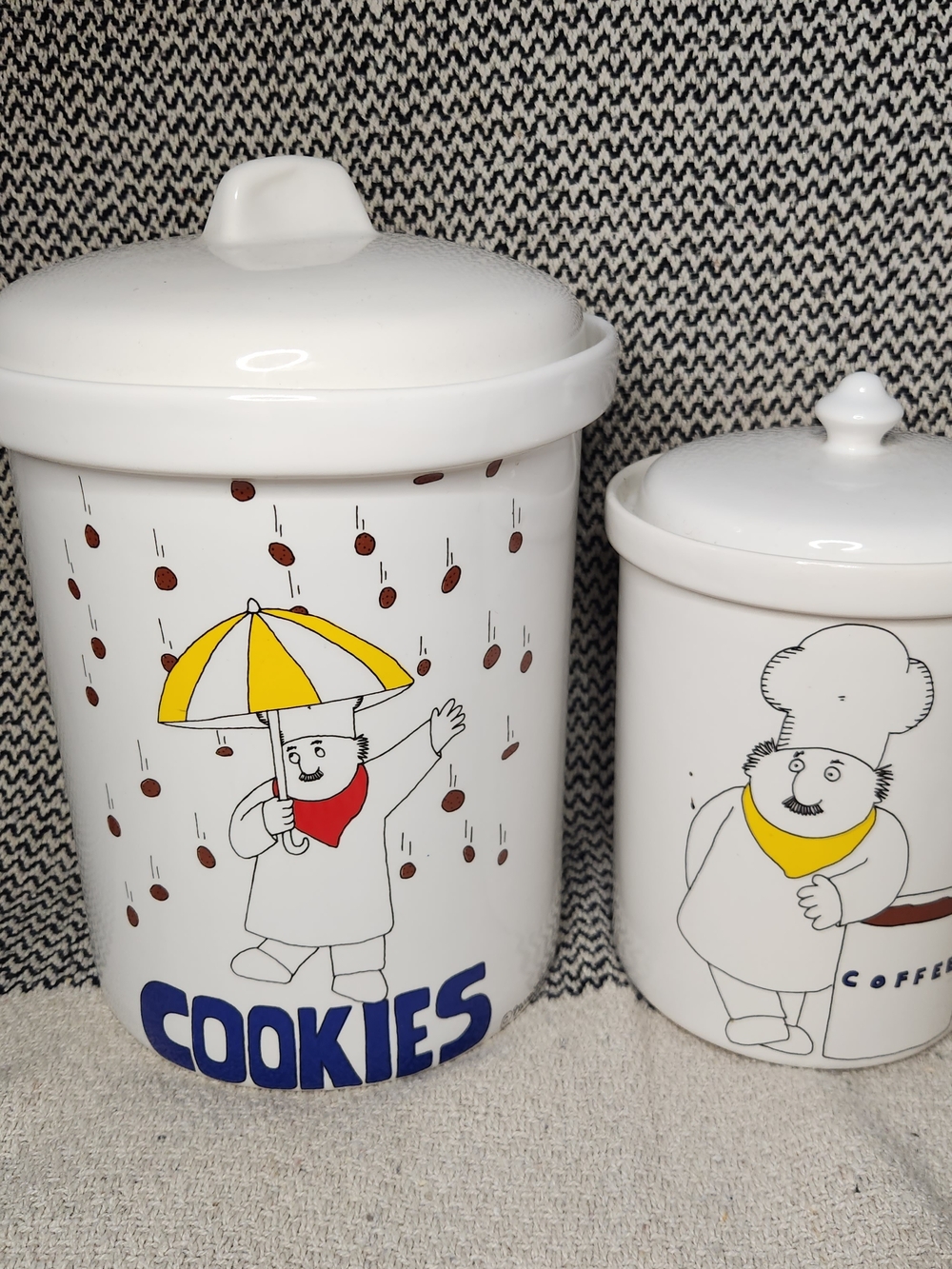 Vintage 1983 Benny Saltzberg Cookies Amd Coffee Canisters